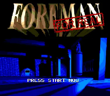 Foreman for Real (World) screen shot title